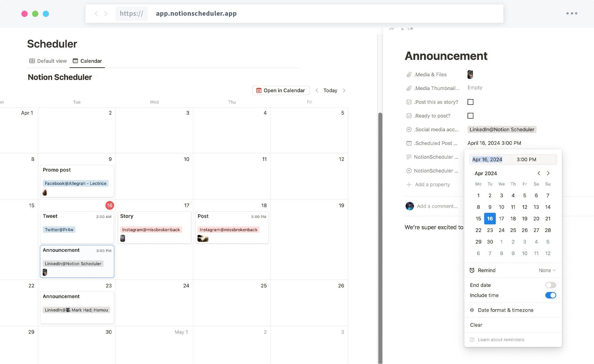 Notion as a social media scheduler: the honest setup guide